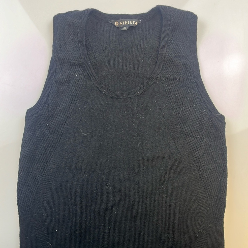 Athleta Extra Fine Merino Wool River Rib Sweater Dress N150-35 - Picture 3 of 8